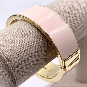 J. Crew Pale Pink Hinged Bangle Bracelet